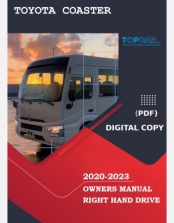 TOYOTA COASTER 2020 2021 2022 2023 OWNERS MANUAL IN ENGLISH